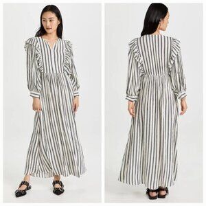 Baum‎ und Pferdgarten Alona White Black Striped Dress 34
